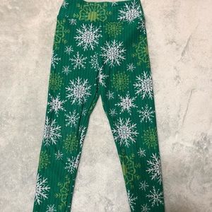 Kids Lularoe S/M holiday snowflake leggings